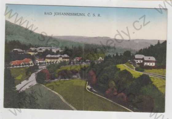  - Jánské koupele (Bad Johannisbrunn) - Opava, částečný záběr města, kolorovaná