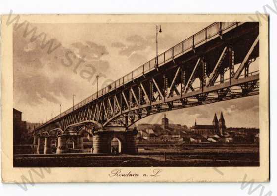  - Roudnice nad Labem, Litoměřice, částečný záběr města, most