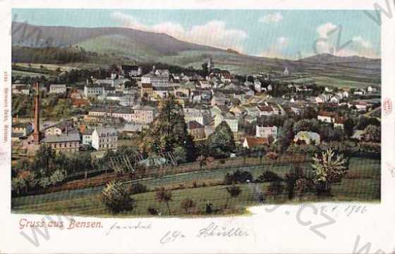  - Benešov n. Ploučnicí - Bensen (Děčín), celkový pohled, kolorováno, DA