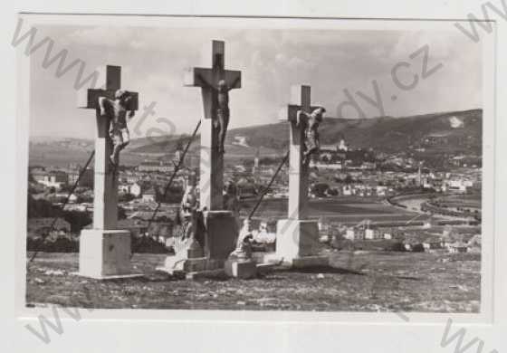  - Slovensko, Nitra, Kalvárie, Kříž, celkový pohled, Grafo Čuda Holice