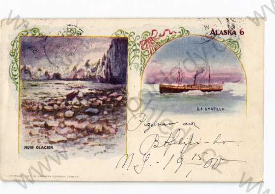  - S.S. Umatilla, loď, koláž, Alaska 6, DA