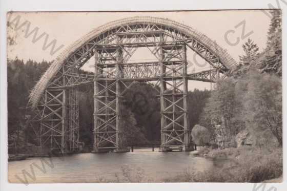  - Bechyně - stavba mostu, foto Vaněk slepotisk