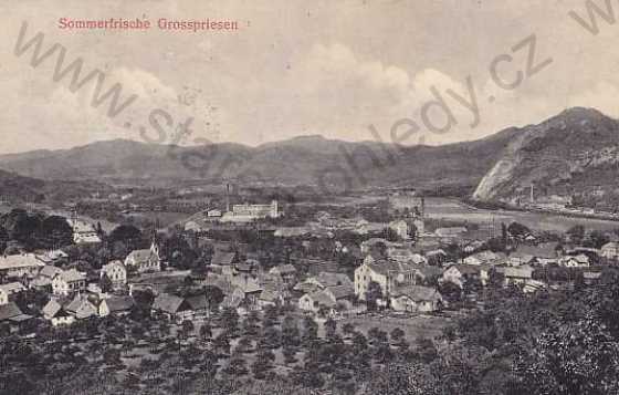  - Velké Březno (Ústí nad Labem), Grosspriesen, celkový pohled, údolí