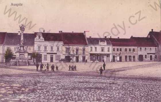  - Hustopeče - Auspitz (Břeclav), náměstí, kolorovaná
