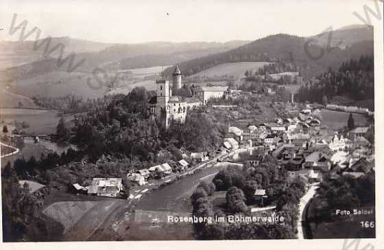  - Rožmberk - Rosenberg (Český Krumlov), celkový pohled, zámek, foto J.Seidel