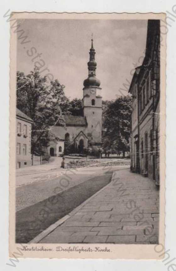  - Nový Jičín (Neutitschein), pohled ulicí, kostel
