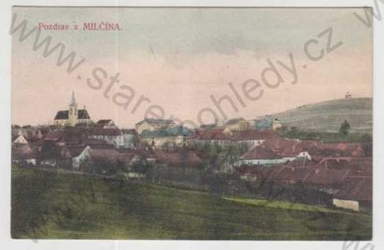  - Milčín (Benešov)  kolorovaná, celkový pohled