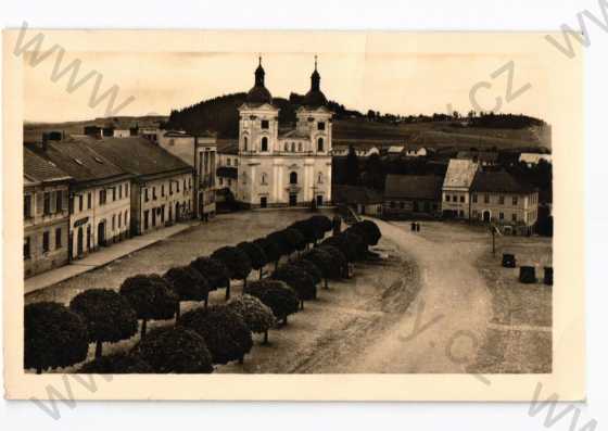  - Bystřice n. Perštýnem Žďár n. Sázavou, Fototypia-Vyškov, náměstí, kostel