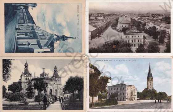  - 4x pohlednice: Spišská Nová Ves - Slovensko, celkový pohled, kostel