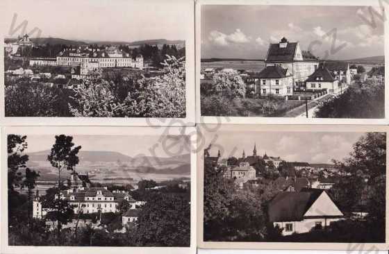  - 4x pohlednice: Rychnov nad Kněžnou (Rychnov nad Kněžnou), zámek, celkový pohled