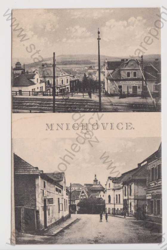  - Mnichovice - železnice, restaurace, tabák