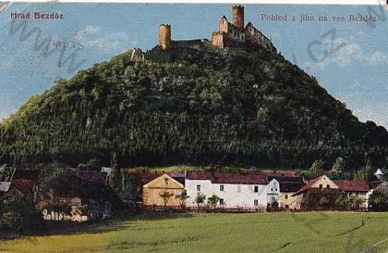  - Bezděz (Česká Lípa), hrad, kolorovaná