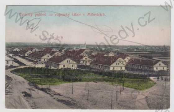  - Milovice (Nymburk), vojenský tábor, kolorovaná