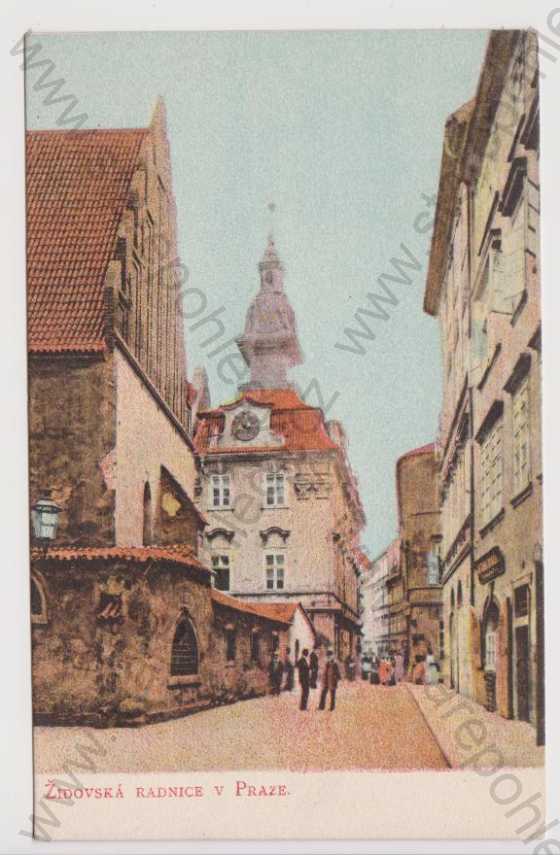  - Praha - stará židovská radnice, kolorovaná, DA
