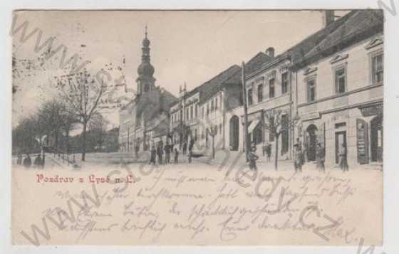  - Lysá nad Labem (Nymburk), náměstí, kolorovaná