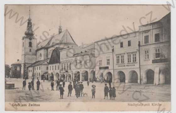  - Svitavy (Zwittau), náměstí, kostel