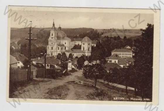  - Křtiny (Blansko), Moravský kras, kostel, částečný záběr města