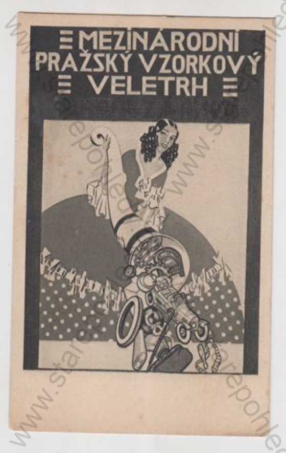  - Praha 7, Výstaviště, veletrh, vzorkový veletrh, žena, kresba
