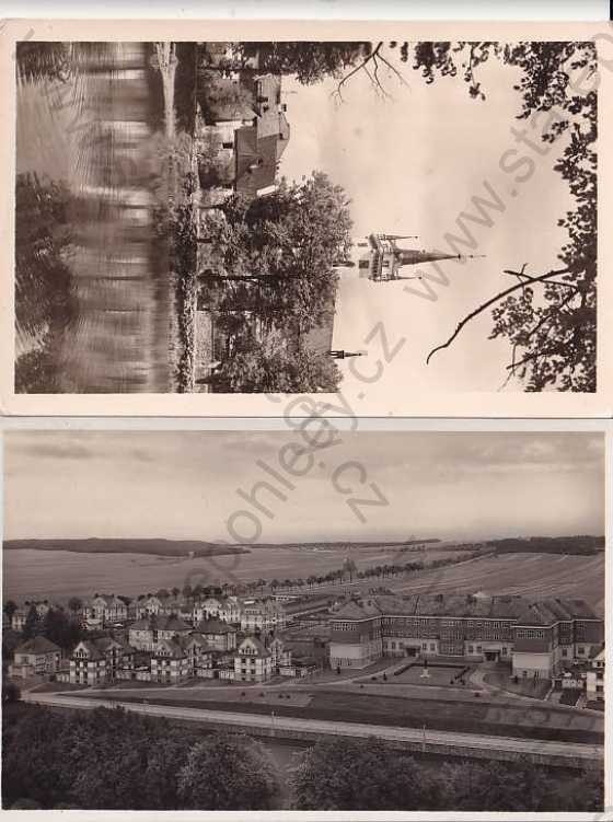  - 2x pohlednice: Polička (Svitavy - Zwittau), celkový pohled, kostel