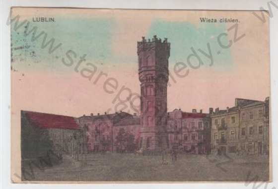  - Polsko, Lublin (Woj. Lubelskie), věž, kolorovaná