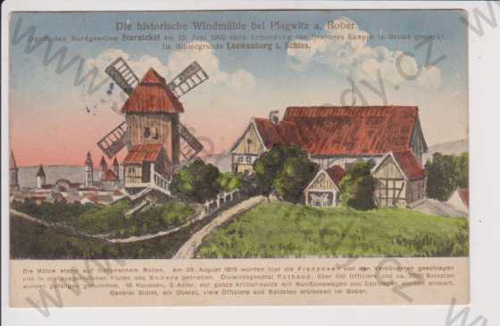  - Polsko - Plaskowice - větrný mlýn, kolorovaná