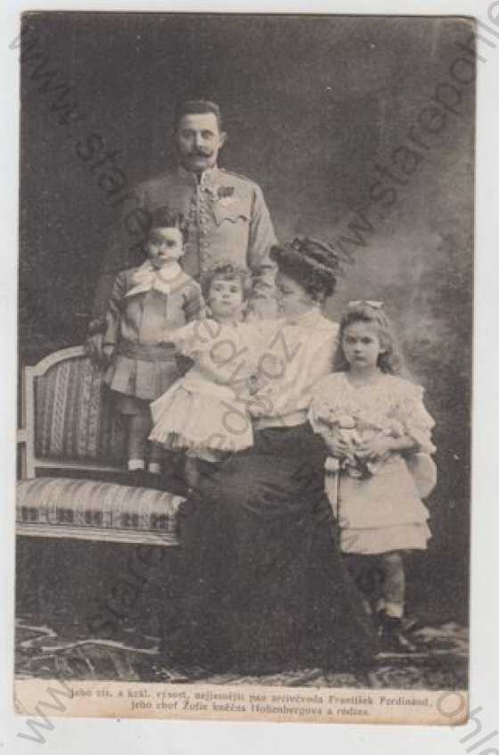  - Franř'tišek Ferdinand, žena, dítě, rodina, skupinový portrét