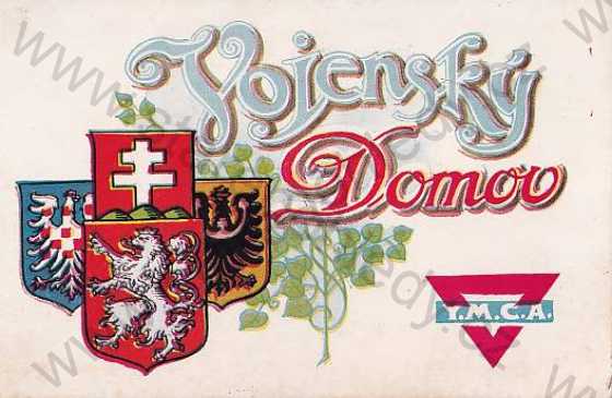  - Vojenský domov, American YMCA, erby