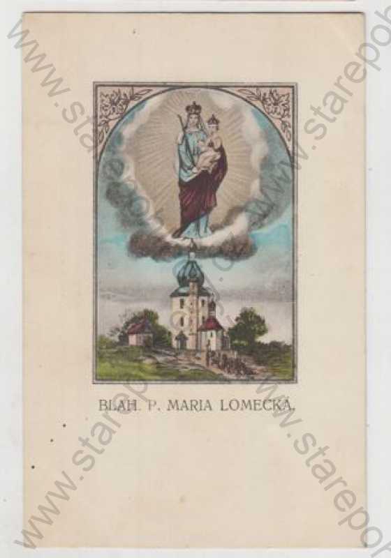  - Náboženství, Blah. P. Maria Lomecká, Jezulátko, kostel, kolorovaná