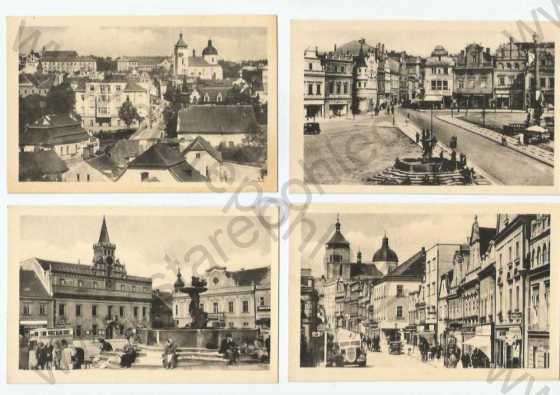  - 4x Havlíčkův Brod, náměstí, obchody, pohled ulicí, foto J.Švec