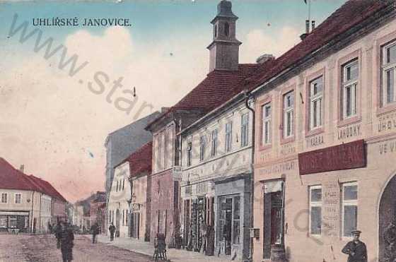  - Uhlířské Janovice (Kutná hora), náměstí, kolorovaná