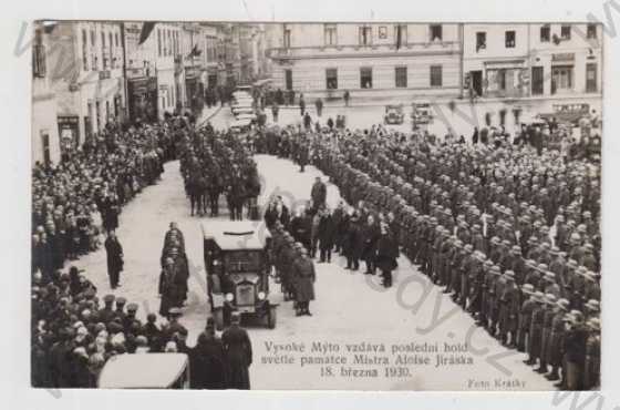  - Vysoké Mýto (Ústí nad Orlicí), pohřeb, Alois Jirásek