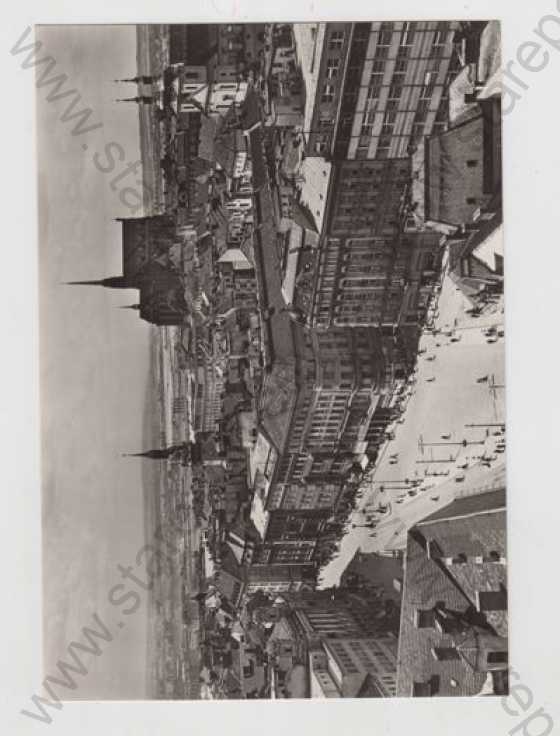  - Brno, náměstí, částečný záběr města, velká pohlednice