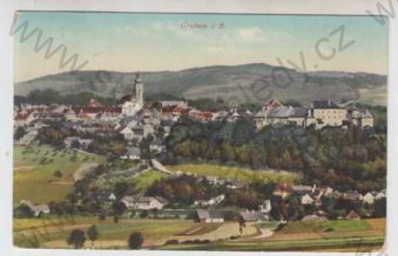  - Nové Hrady (Gratzen) - České Budějovice, celkový pohled, kolorovaná, foto J.Seidel