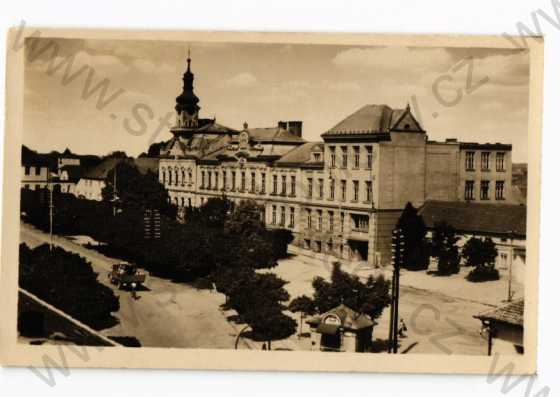  - Čelákovice, Praha- Východ, částečný záběr města, ORBIS, náměstí