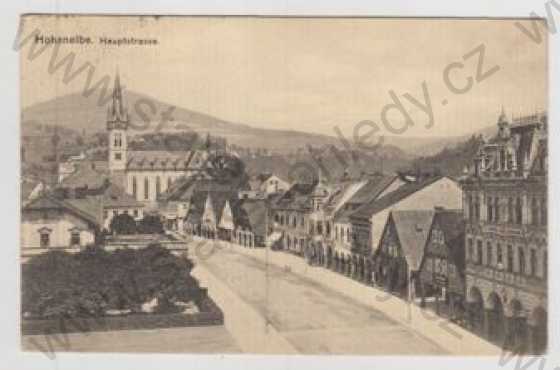  - Vrchlabí (Hohenelbe) - Trutnov, náměstí, kostel, částečný záběr města