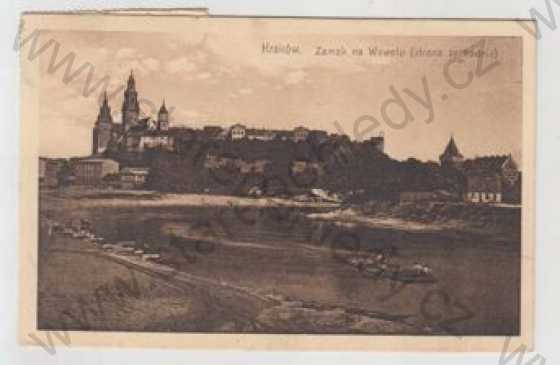 - Polsko, Kraków (W. Malopolskie), Wawel, zámek, řeka, loď