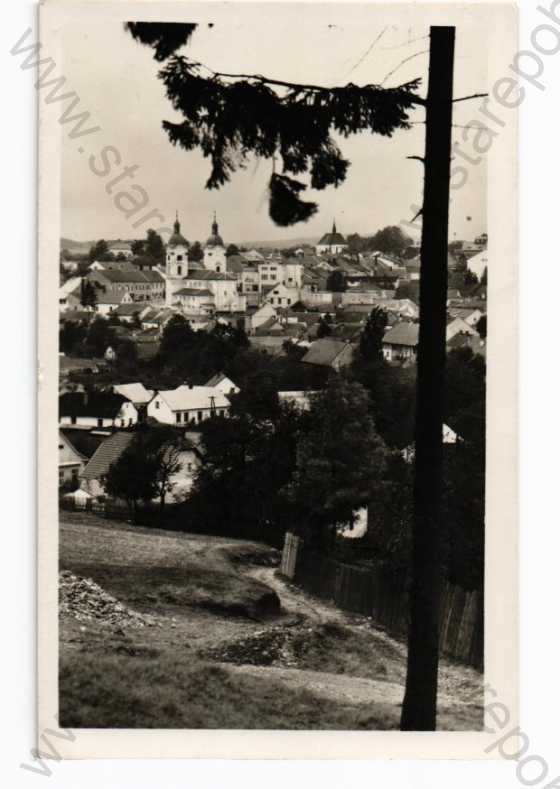  - Bystřice nad Perštýnem, Žďár nad Sázavou, částečný záběr města, Fototypia-Vyškov