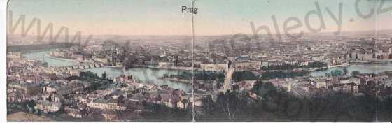  - Praha 1, Centrum, pohled od Petřína, panorama, výhled, nejedná se o pohlednici