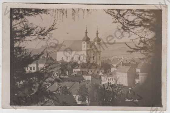  - Budišov nad Budišovskou (Bautsch) - Opava, kostel, částečný záběr města