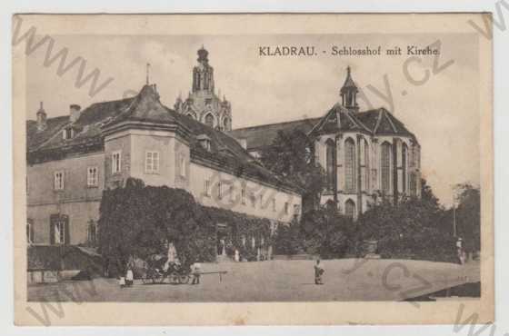  - Kladruby (Kladrau) - Tachov, zámek, věž, kostel