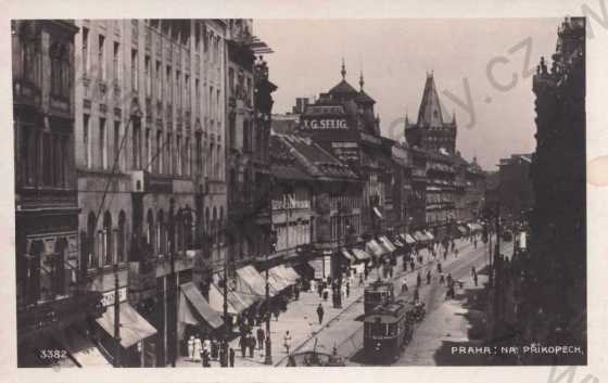  - Praha, Centrum, Na Příkopech, ulice, obchody, tramvaj