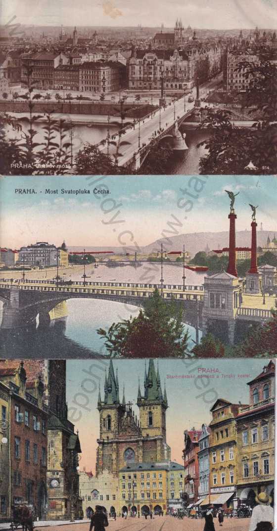  - Centrum, Praha, 3 ks, Čechův most, Staroměstské náměstí, most Svatopluka Čecha