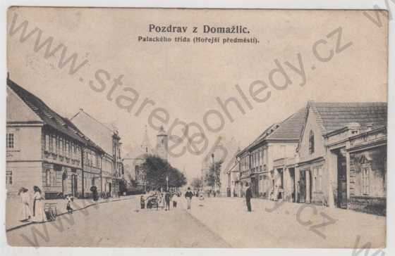  - Domažlice, pohled ulicí, náměstí
