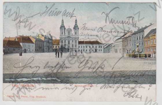  - Uherské Hradiště (Ung. Hradisch), náměstí, kolorovaná, DA