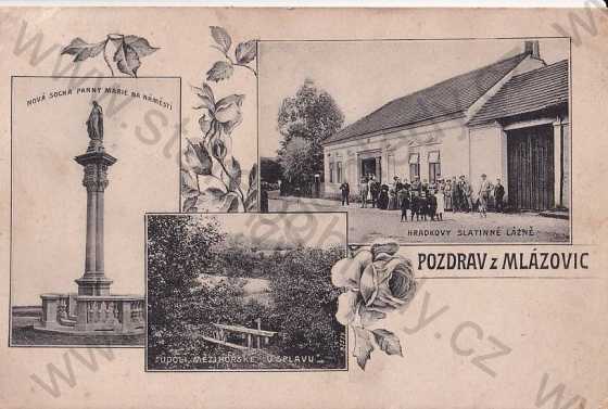  - Mlázovice Jičín Český Ráj, socha Panny Marie, Hradkovy slatinné lázně,
