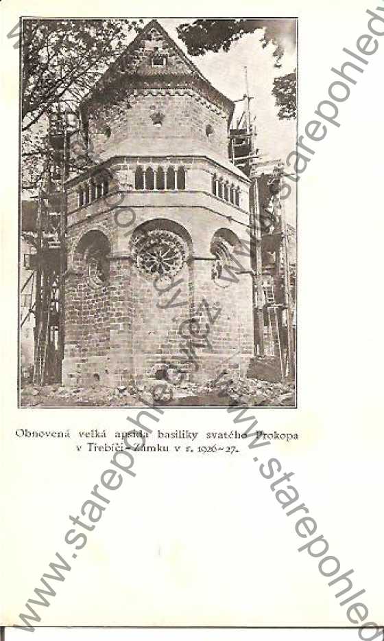 - Třebíč, Obnovená velká absida basiliky svatého Prokopa, Trebitsch