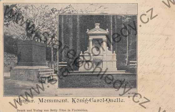  - Jeseník, Freiwaldau, Ungar, Monument König - Carol - Quelle, DA