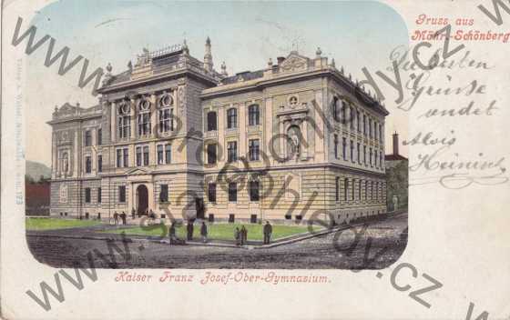  - Šumperk, Mähr. Schönberg, Kaiser Franz Josef - Ober - Gynmnasium, DA