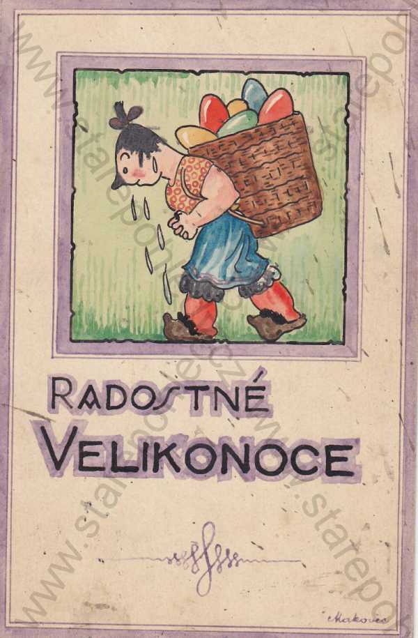  - Pepina Rejholcová - Radostné Velikonoce - ručně malováno, unikát !!!!!