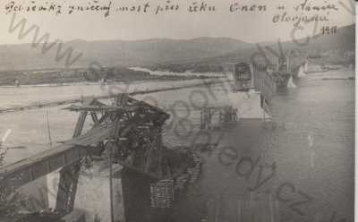  - Bolševiky zničený most přes řeku Onon u stanice Olovjaná 1918, DA